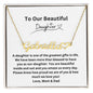 To Our Beautiful Daughter - Heart Name Necklace - White