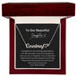 To Our Beautiful Daughter - Heart Name Necklace - Blk