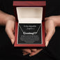 To Our Beautiful Daughter - Heart Name Necklace - Blk