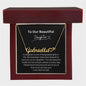 To Our Beautiful Daughter - Heart Name Necklace - Blk