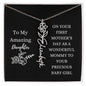 First Mother's Day Customizable Birth Flower Name Necklace | Black