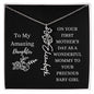 First Mother's Day Customizable Birth Flower Name Necklace | Black