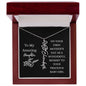 First Mother's Day Customizable Birth Flower Name Necklace | Black