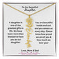 To Our Beautiful Daughter - Flower Name Necklace