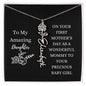 First Mother's Day Customizable Birth Flower Name Necklace | Black