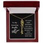 First Mother's Day Customizable Birth Flower Name Necklace | Black