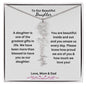 To Our Beautiful Daughter - Flower Name Necklace