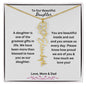 To Our Beautiful Daughter - Flower Name Necklace
