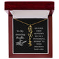 First Mother's Day Customizable Birth Flower Name Necklace | Black