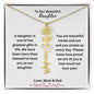 To Our Beautiful Daughter - Flower Name Necklace