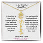 To Our Beautiful Daughter - Flower Name Necklace