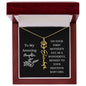 First Mother's Day Customizable Birth Flower Name Necklace | Black