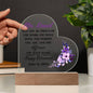 Acrylic Heart Plaque - Retirement - Daniel
