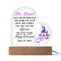 Acrylic Heart Plaque - Retirement - Daniel