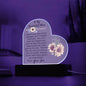 To My Beautiful Mom - Heart Acrylic Plaque