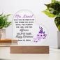 Acrylic Heart Plaque - Retirement - Daniel