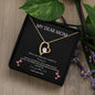 My Dear Mom - Thank You - Heart pendant necklace with black background