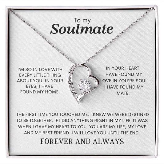 To My Soulmate | I Will Love You Until The End - Forever Love Necklace